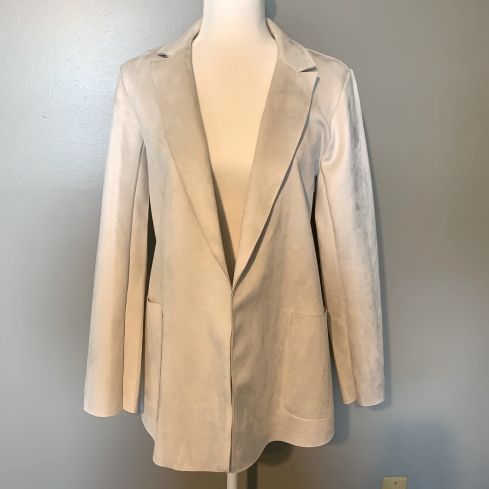 Faux Suede Blazer
